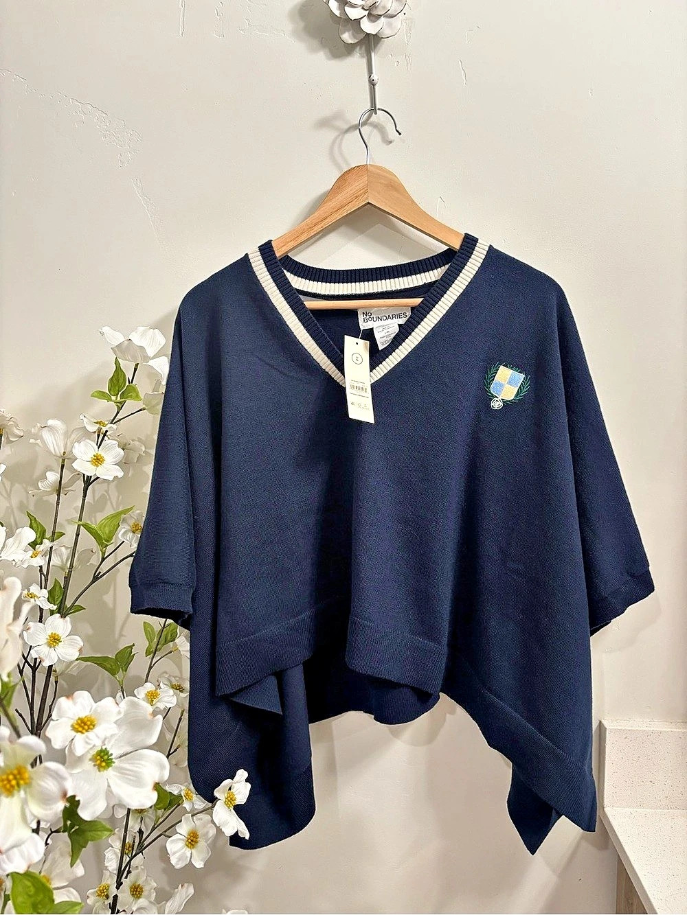 Women’s Poncho in Navy
